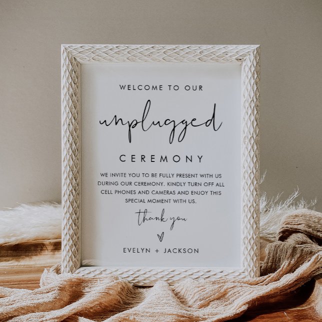 STELLA Unplugged Wedding Ceremony Sign Poster (Von Creator hochgeladen)