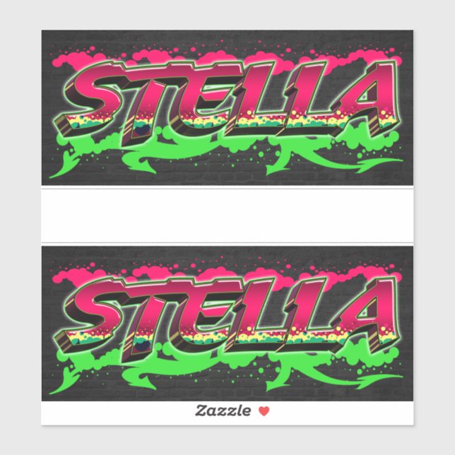 Stella Vorname Name Graffiti Aufkleber Sticker (Blatt)