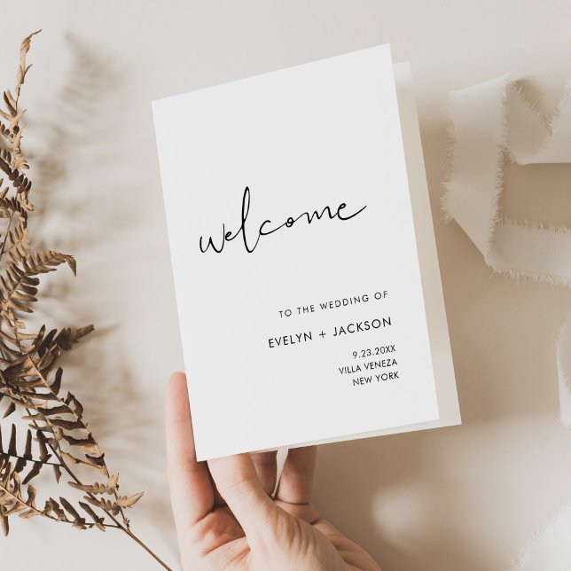 STELLA Wedding Program Folded Card Dankeskarte (Von Creator hochgeladen)