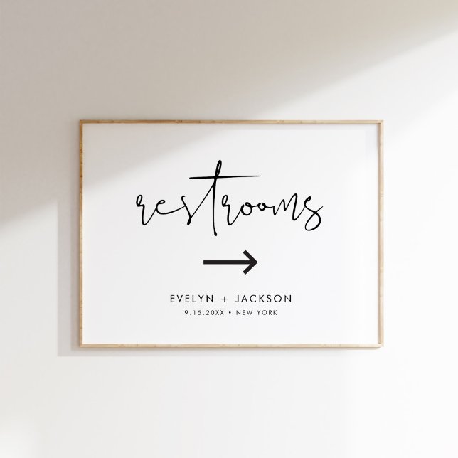 STELLA Wedding Restroom This way Arrow Poster (Von Creator hochgeladen)