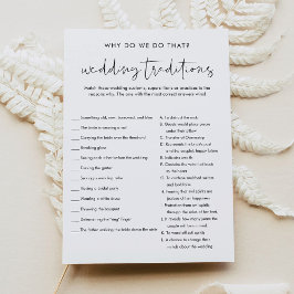 STELLA Wedding Traditions Brautparty Game Einladung