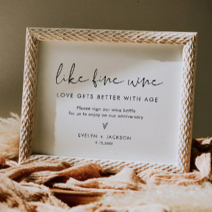 STELLA Wine Bottle Guest Book Wedding Sign Poster