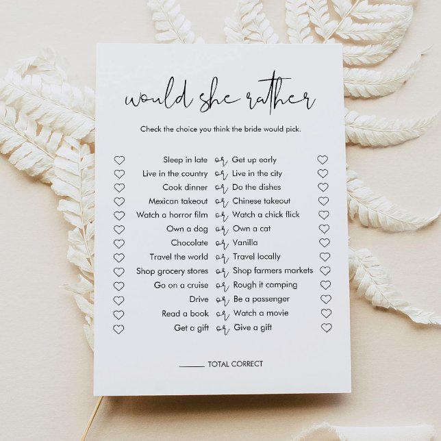 STELLA würde sie eher Brautparty Game Card Einladung (Von Creator hochgeladen)