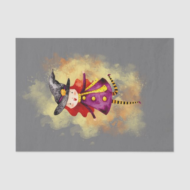 Stellalunarts Halloween Niedliches Mädchen Seidenpapier (Vorderseite)