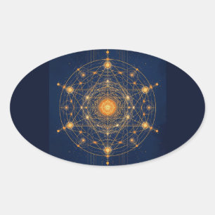 Stellar-Ausrichtung: Die Geometrie des inneren Lic Ovaler Aufkleber