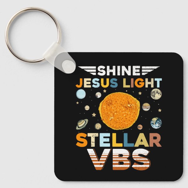 Stellar Bible School VBS Shine Jesus Light Christi Schlüsselanhänger (Vorderseite)