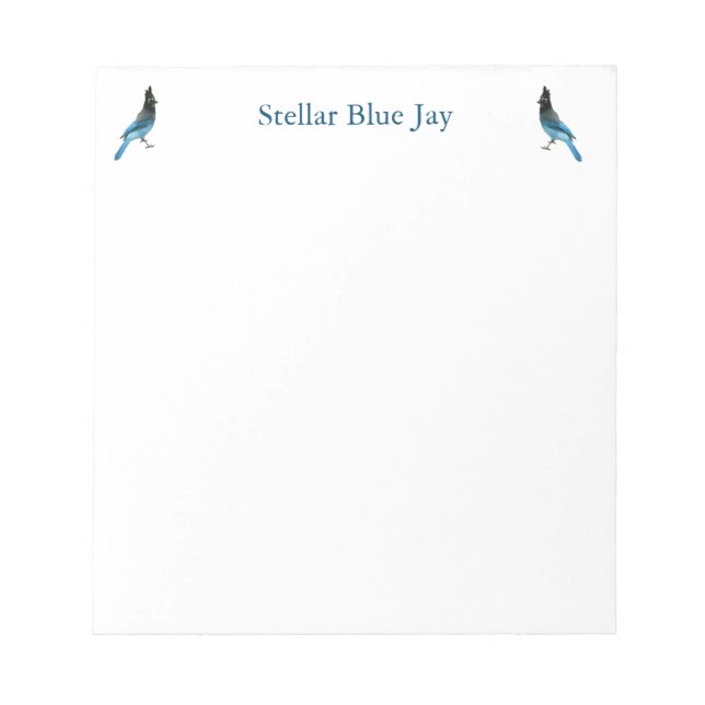 Stellar Blue Jay notepad Notizblock (Vorderseite)