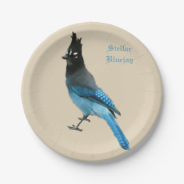 Stellar Blue Jay-Papierplatte Pappteller