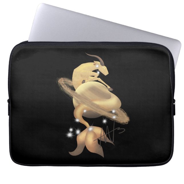 Stellar Capricorn Saturn Zodiac Laptopschutzhülle (Vorderseite)