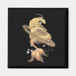 Stellar Capricorn Saturn Zodiac Magnet