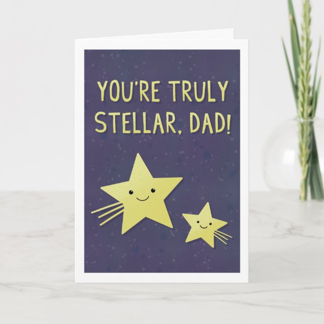 Stellar Dad Greeting Card Karte (Vorderseite)