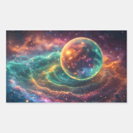 Stellar Dream Nebula Design Rechteckiger Aufkleber