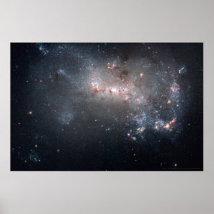 Stellar Fireworks Ablaze in Galaxy NGC 4449 30x20 Poster