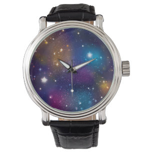 Stellar Galaxy Print Watch Armbanduhr