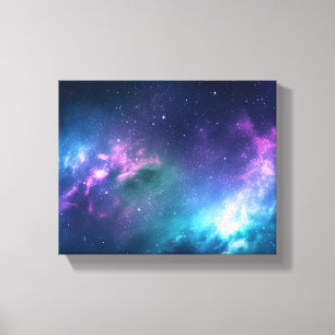Stellar Illumination: Nebel mit glühenden Sternen Leinwanddruck