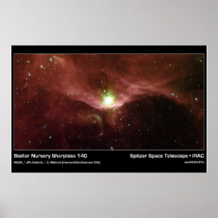Stellar Kinderzimmer Sharpless 140 - Spitzer Teles Poster