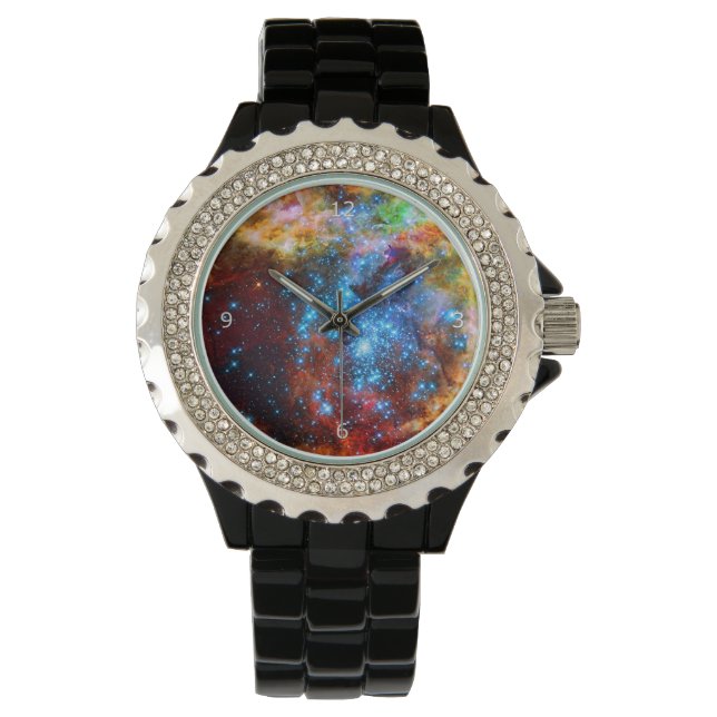Stellar Kinderzimmer, Tarantula Nebula - für Stern Armbanduhr (Vorderseite)