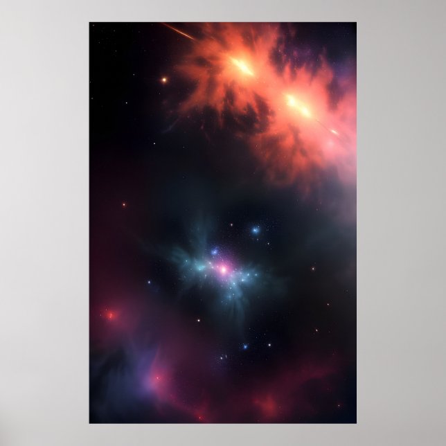 Stellar Nebula Kosmic Gllow Poster (Vorne)