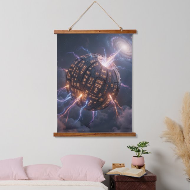 Stellar Path – Journey Through the Universe´4 Wandteppich Mit Holzrahmen (Schlafzimmer)