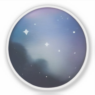 Stellar Serenity: Abstrakte Sternennacht Aufkleber