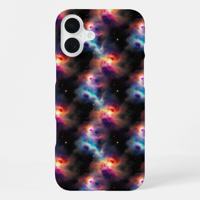 Stellar Symphony Galactic Nebulas Pattern iPhone Hülle (Rückseite)
