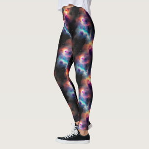 Stellar Symphony Galactic Nebulas Pattern Leggings
