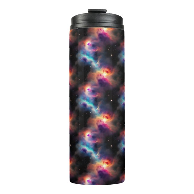 Stellar Symphony Galactic Nebulas Pattern Thermosbecher (Vorderseite)