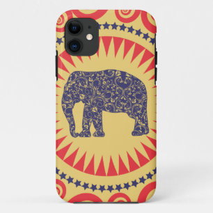 StellaRoot Damask Elefant Vintage Preppy Gebrannt Case-Mate iPhone Hülle