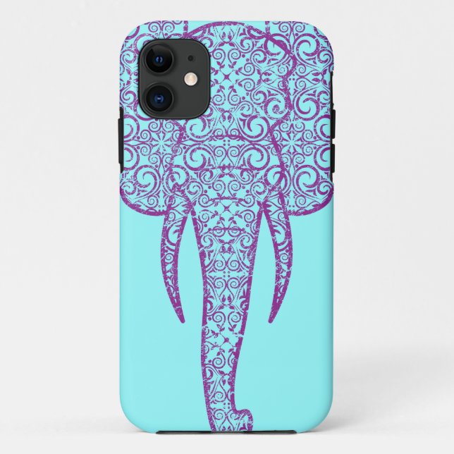 StellaRoot Friedens Elefant Grunge Case-Mate iPhone Hülle (Rückseite)