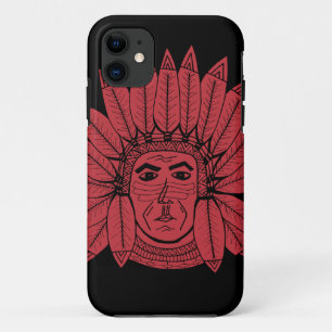 StellaRoot gezeichneter Vintage-Häuptling Indianer Case-Mate iPhone Hülle