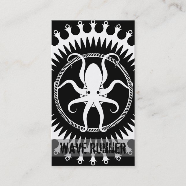 StellaRoot Krake Cracken Muster Visitenkarte (Vorderseite)