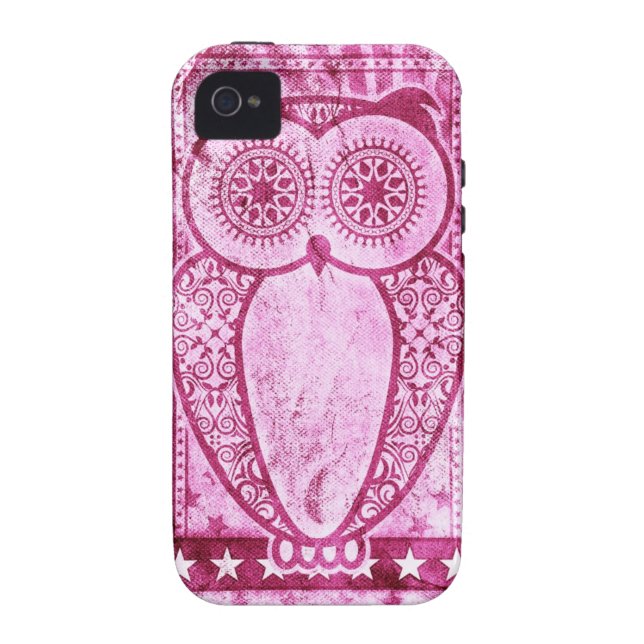 StellaRoot rosa Jeans Hootie Eule Case-Mate iPhone Hülle (Rückseite)