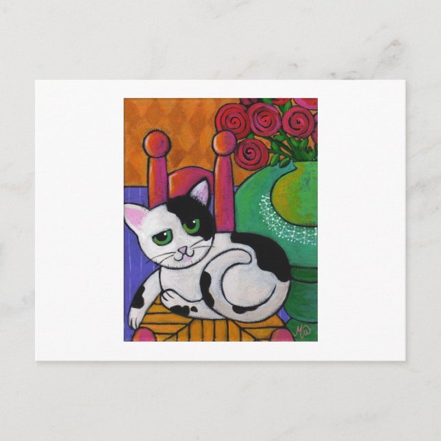 Stelle die Katze fest Postkarte (Vorderseite)