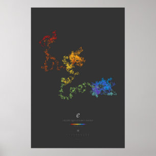 Stellen 100k von Eulers Zahl (dunkel) Poster