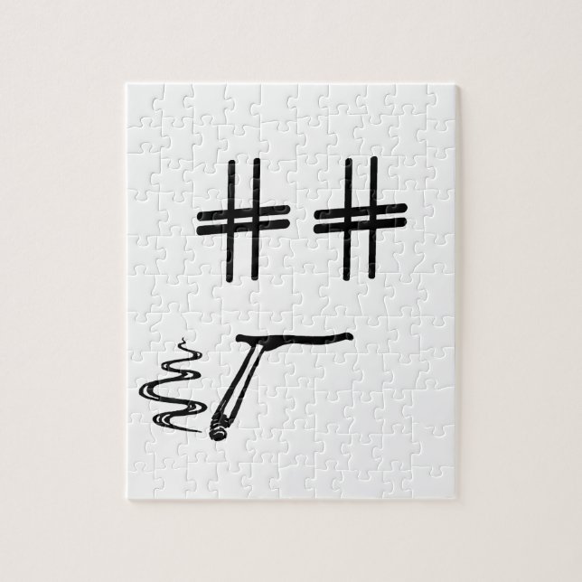 # stellen Hashtag Sozialmedienblogger-Spaß Puzzle (Vertikal)