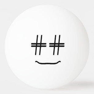 # stellen Hashtag Sozialmedienblogger-Spaß Tischtennisball