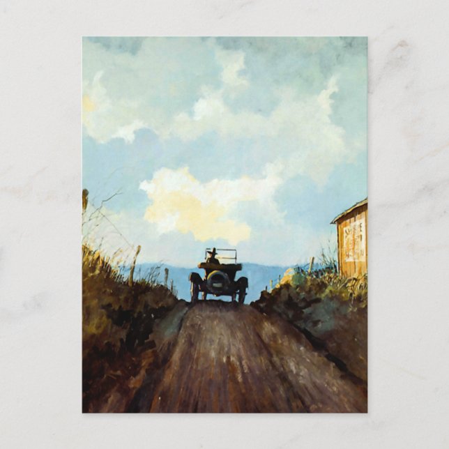 Stellen Sie den Radioator nach Westen. Postkarte (Vorderseite)