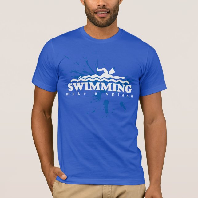 Stellen Sie einen Spritzen-Schwimmen-T - Shirt her (Vorderseite)