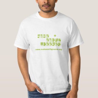 stellen Sie Erde grüneren Blindenschrift-T - Shirt
