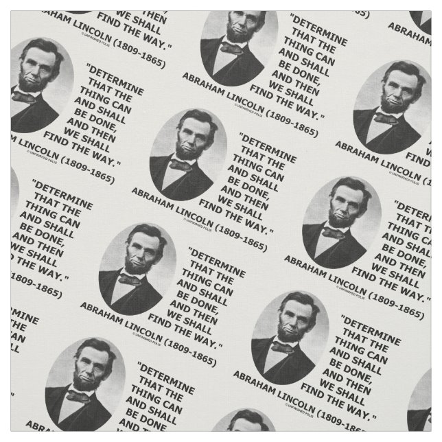 Stellen Sie fest, was getan werden kann Lincoln-An Stoff (Muster)