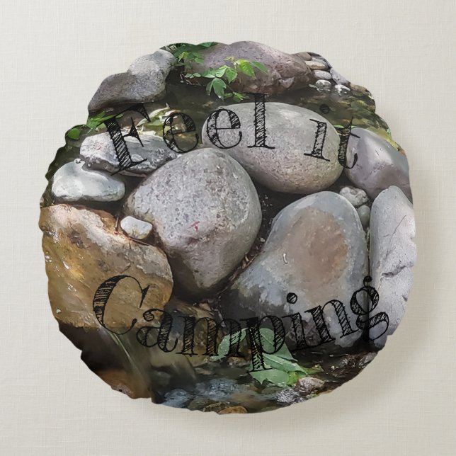 Stellen Sie Ihr Camping personalisiertes Kissen ei (Vorderseite)