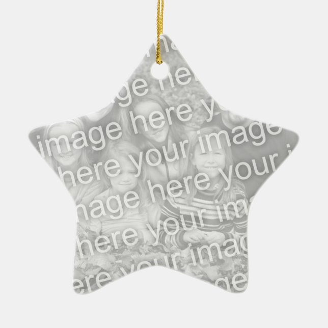 Stellen Sie Ihr eigenes einseitiges Keramik Ornament (Vorne)