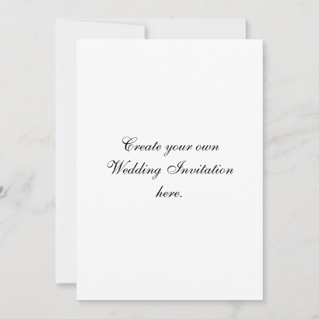 Stellen Sie Ihr eigenes Hochzeits-Einladungen Einladung (Vorderseite)