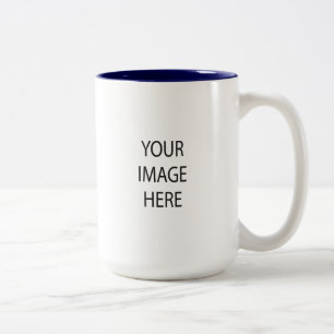 Stellen Sie Ihr eigenes Marine-Blau 15 Unze Zweifarbige Tasse