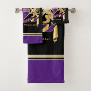 Stellen Sie Ihr eigenes Wappen Badhandtuch Set