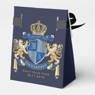 Stellen Sie Ihr eigenes Wappen blaues Geschenkschachtel