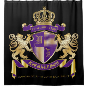 Stellen Sie Ihr eigenes Wappen Duschvorhang