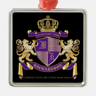 Stellen Sie Ihr eigenes Wappen Ornament Aus Metall