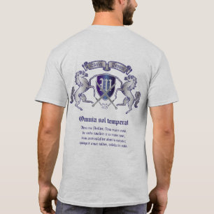 Stellen Sie Ihr eigenes Wappen silbernes T-Shirt