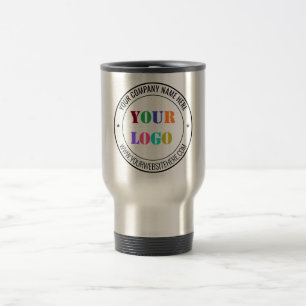 Stellen Sie Ihr Firmenlogo und Text-Travel-Mug ein Reisebecher